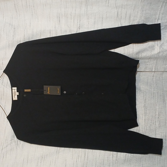 Scottish Collection 100% Cashmere Black Round NeckSweater for Women Sz XL NWT